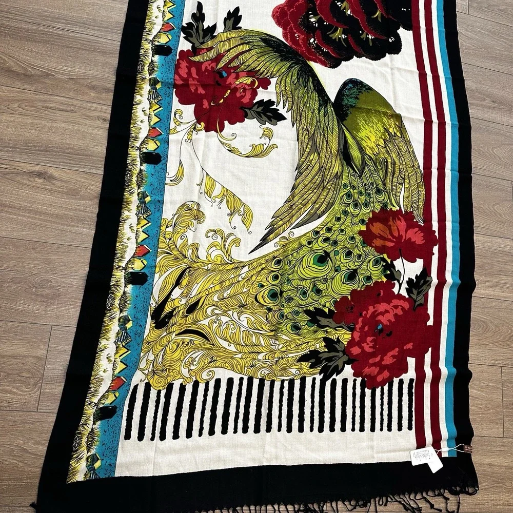 DANA XU 100% Pure Wool Large Scarf / Pashmina Shawl 96.5